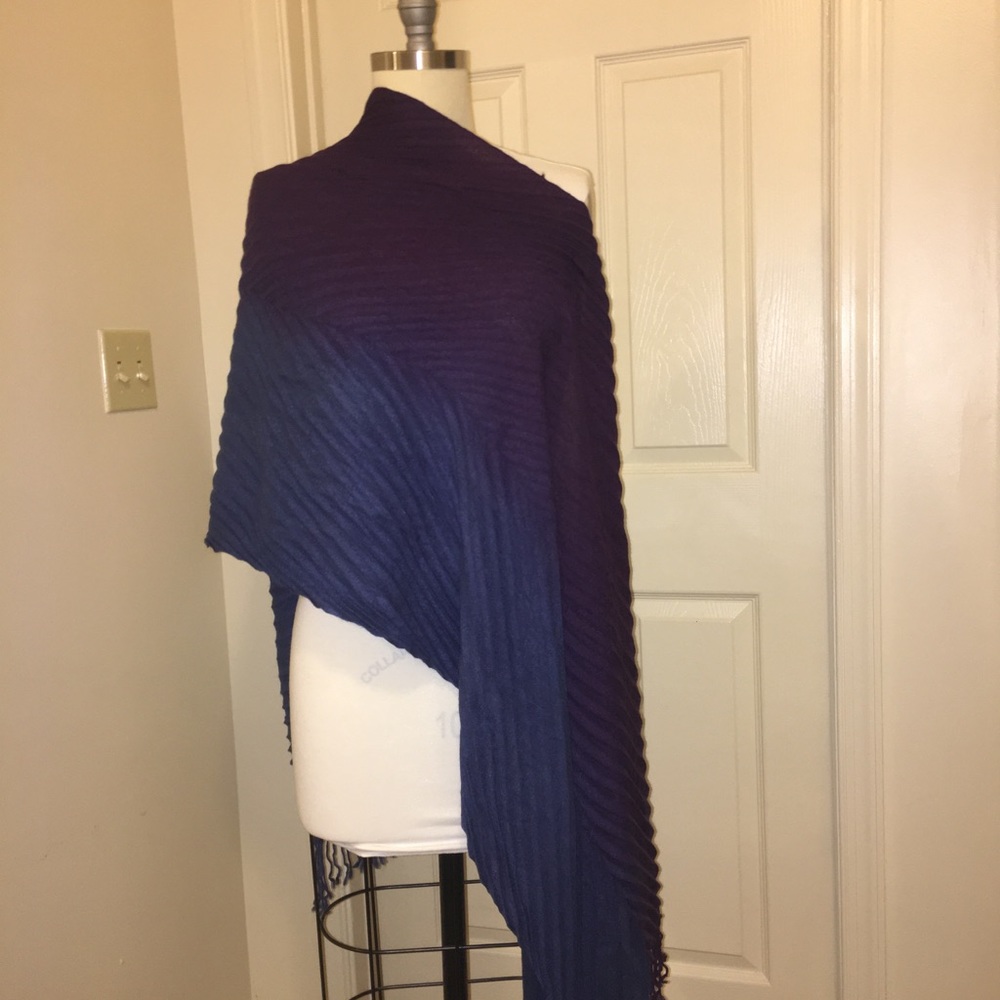 Blue and purple scarf